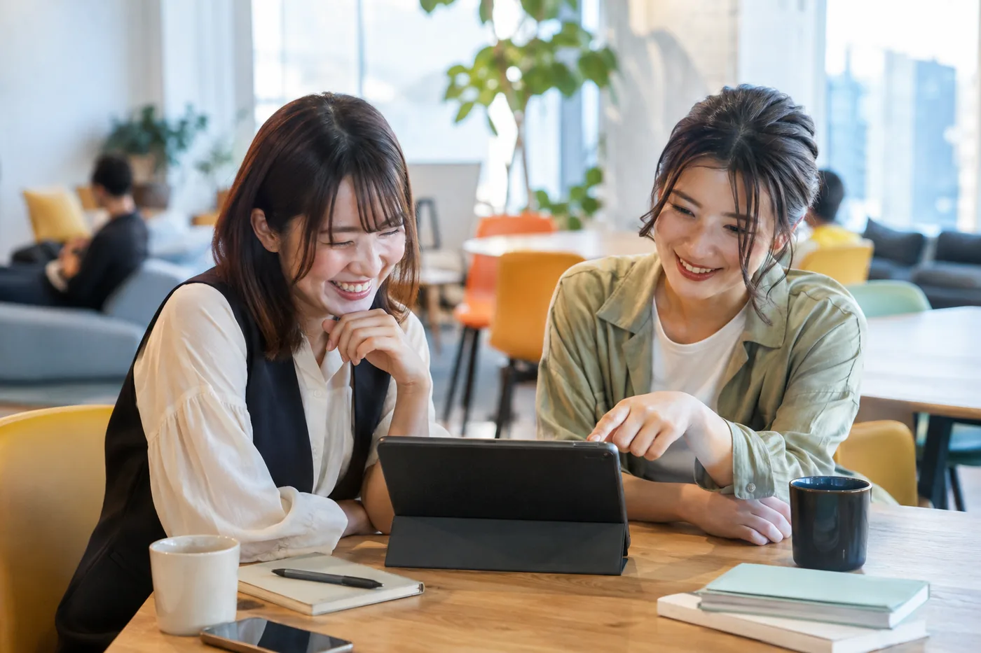 タブレットで楽しく学ぶふたり